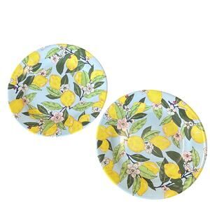 Vera Bradley Melamine 9" Salad Luncheon Plate Lemon Grove Lot of 2